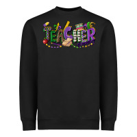 Black teacher mardi gras Heavyweight Sweatshirt - CowGirlArtShop