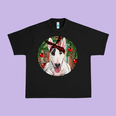 Christmas Bull Terrier Urban Heavy Tee Designed By Ranaportraitstore