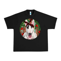 Black Christmas Bull Terrier Urban Heavy Tee - RanaPortraitStore
