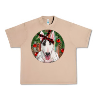 Burro Christmas Bull Terrier Urban Heavy Tee - RanaPortraitStore