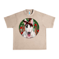 French Oak Christmas Bull Terrier Urban Heavy Tee - RanaPortraitStore