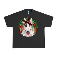 Pigment Black Christmas Bull Terrier Urban Heavy Tee - RanaPortraitStore