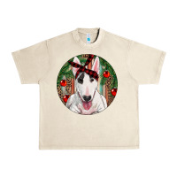 Sandshell Christmas Bull Terrier Urban Heavy Tee - RanaPortraitStore