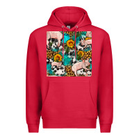 Cardinal american yorkshire pig seamless pattern Premium Hoodie - FaDigitalArtStudio