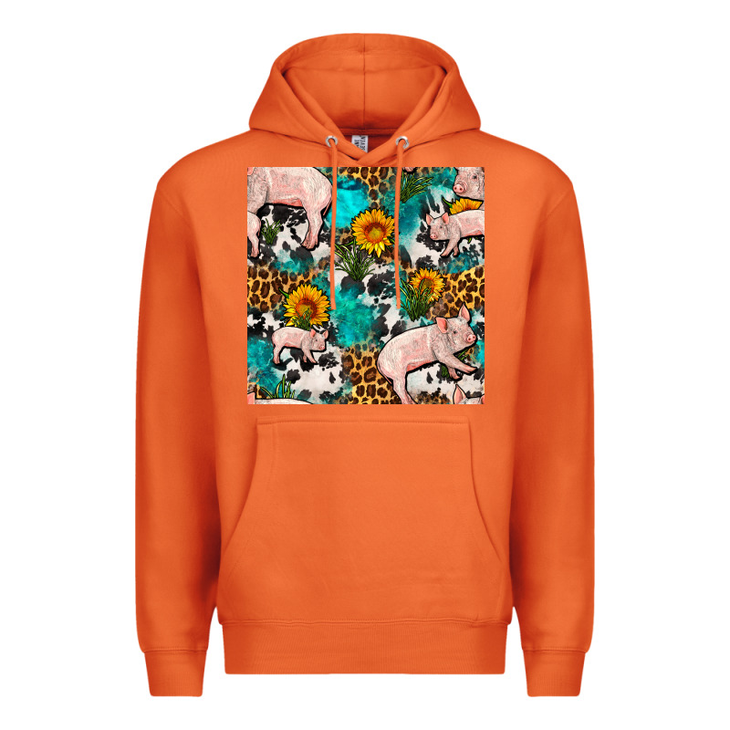 American Yorkshire Pig Seamless Pattern Premium Hoodie by FaDigitalArtStudio | Teevron