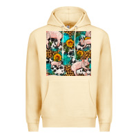 Pina Colada american yorkshire pig seamless pattern Premium Hoodie - FaDigitalArtStudio