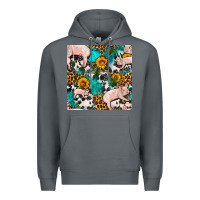 Rock american yorkshire pig seamless pattern Premium Hoodie - FaDigitalArtStudio