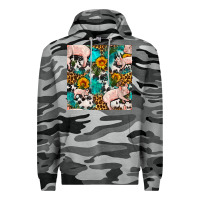 Slate Camo american yorkshire pig seamless pattern Premium Hoodie - FaDigitalArtStudio