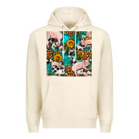 Tofu american yorkshire pig seamless pattern Premium Hoodie - FaDigitalArtStudio