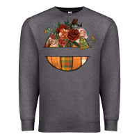 Charcoal Heather customize floral pumpkin Premium Sweatshirt - BundleAndBundleShop