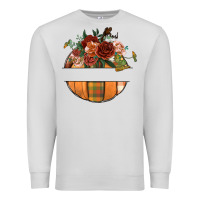 Dove Grey customize floral pumpkin Premium Sweatshirt - BundleAndBundleShop