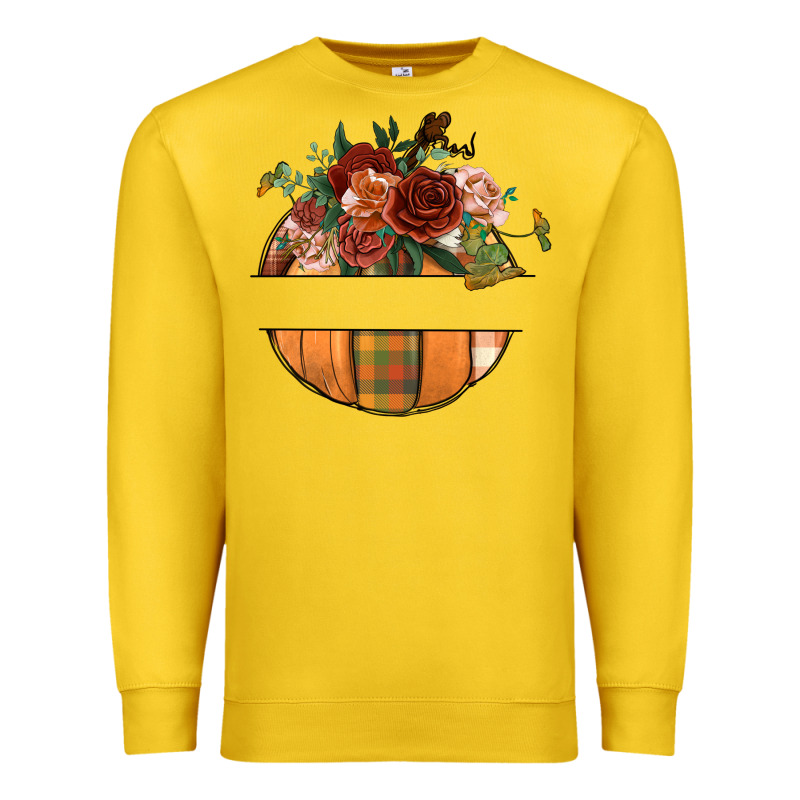 Customize Floral Pumpkin Premium Sweatshirt by BundleAndBundleShop | Teevron