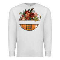 Oatmeal Heather customize floral pumpkin Premium Sweatshirt - BundleAndBundleShop
