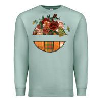 Seafoam customize floral pumpkin Premium Sweatshirt - BundleAndBundleShop