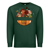 Sports Green customize floral pumpkin Premium Sweatshirt - BundleAndBundleShop