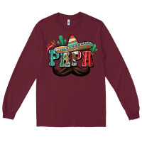 Burgundy Mexican Papa Long Sleeve Tee - texasbilliewilder