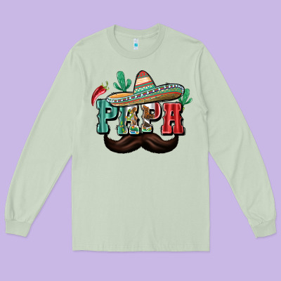 Mexican Papa Long Sleeve Tee Designed By Texasbilliewilder