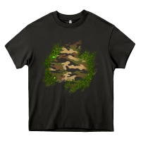 Asphalt camouflage glitter patch Heavy Core Tee - AdoDesignShop