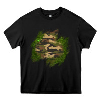 Black camouflage glitter patch Heavy Core Tee - AdoDesignShop