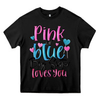 Black pink or blue big sister loves you Heavy Core Tee - MaliasSmallBusiness