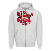 Kiss Me Back Valentine's Day Zipper Hoodie | Teevron