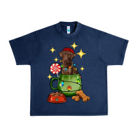 Navy Christmas coffee cup with Labrador Urban Heavy Tee - RanaPortraitStore