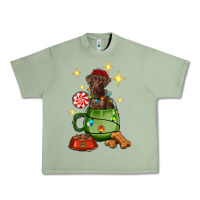 Oil Green Christmas coffee cup with Labrador Urban Heavy Tee - RanaPortraitStore