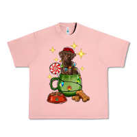 Salmon Christmas coffee cup with Labrador Urban Heavy Tee - RanaPortraitStore
