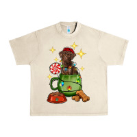 Sandshell Christmas coffee cup with Labrador Urban Heavy Tee - RanaPortraitStore