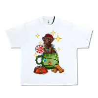 White Christmas coffee cup with Labrador Urban Heavy Tee - RanaPortraitStore
