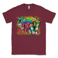 Burgundy life is better in flip flops Classic Tee - JahusDesignShop