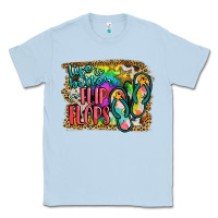 Dusty Blue life is better in flip flops Classic Tee - JahusDesignShop