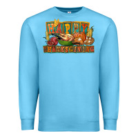 Ocean Blue happy thanksgiving Premium Sweatshirt - FaDigitalArtStudio