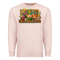 Pale Pink happy thanksgiving Premium Sweatshirt - FaDigitalArtStudio