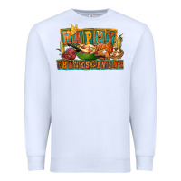 White happy thanksgiving Premium Sweatshirt - FaDigitalArtStudio