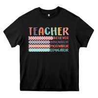 Black retro teacher Heavy Core Tee - MaliasSmallBusiness