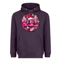Plum pink merry christmas Heavyweight Hoodie - FaDigitalArtStudio