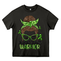 Asphalt messy bun mental health warrior Heavy Core Tee - MaliasSmallBusiness