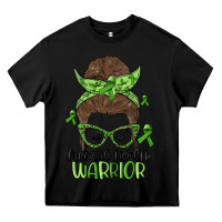 Black messy bun mental health warrior Heavy Core Tee - MaliasSmallBusiness