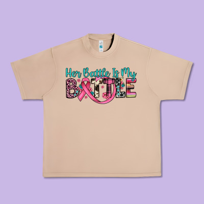 Her Battle Is My Battle Urban Heavy Tee Designed By Jahusdesignshop