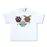 White Christmas paws Urban Heavy Tee - RanaPortraitStore