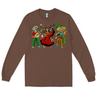 Chestnut Mexican Skeletons Long Sleeve Tee - texasbilliewilder