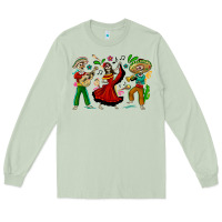 Matcha Mexican Skeletons Long Sleeve Tee - texasbilliewilder