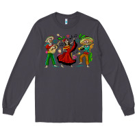 Smoke Mexican Skeletons Long Sleeve Tee - texasbilliewilder