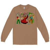 Toasted Coconut Mexican Skeletons Long Sleeve Tee - texasbilliewilder