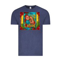 Vintage Denim hundred percent latina strong woman Vintage Tee - Jasminsmagicworld