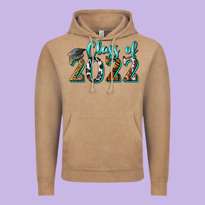 Class Of 2022 Graduation Vintage Hoodie Designed By Barkaloodesign