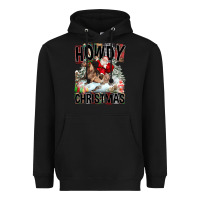 Black Howdy Christmas Rodeo Santa Heavyweight Hoodie - FaDigitalArtStudio