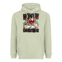 Matcha Howdy Christmas Rodeo Santa Heavyweight Hoodie - FaDigitalArtStudio