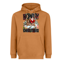 Meerkat Howdy Christmas Rodeo Santa Heavyweight Hoodie - FaDigitalArtStudio
